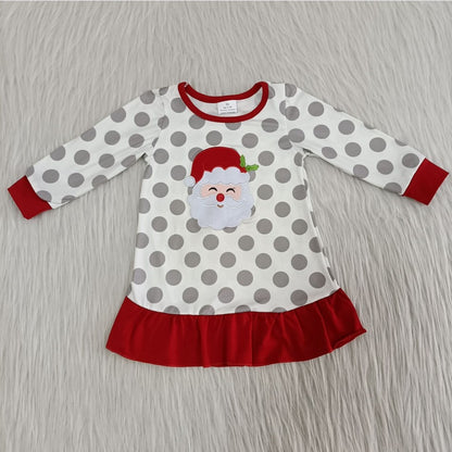 Christmas Kids Sibling Pajamas Santa Claus Embroidery Boutique Baby Boys Pajamas Set Sleepwear 6 A20-14