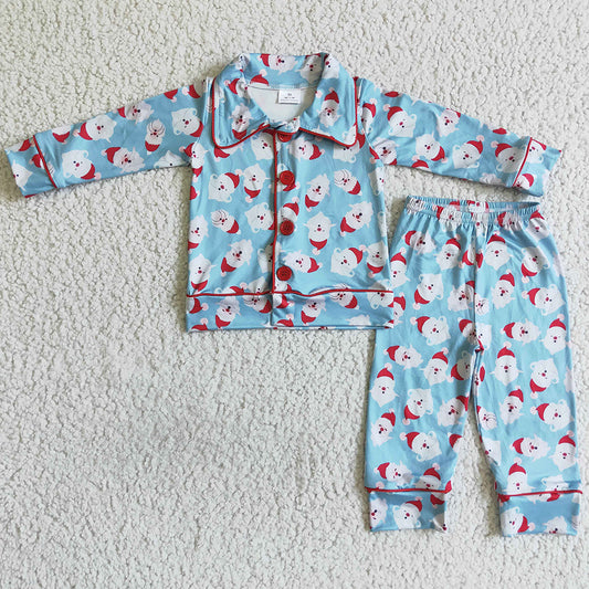 Boutique Boys Pajamas Set Christmas Nightgown Kids Sleepwear 6 A22-17