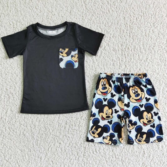 Boutique Boys Clothing Cartoon Print Cute Toddler Baby Boys Clothes Set Boutique Kids Boys Outfits BSSO0053