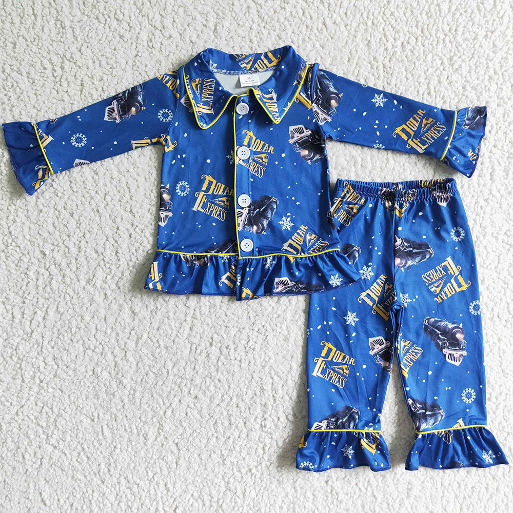 Cute Fall Boys Pajamas Set Long Sleeve Nightgown 6 A11-19