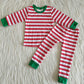 Boutique Boys Girl Pajamas Set Sleepwear Christmas Kids Stripe Pajamas Cute Nightwear 6 A8-16