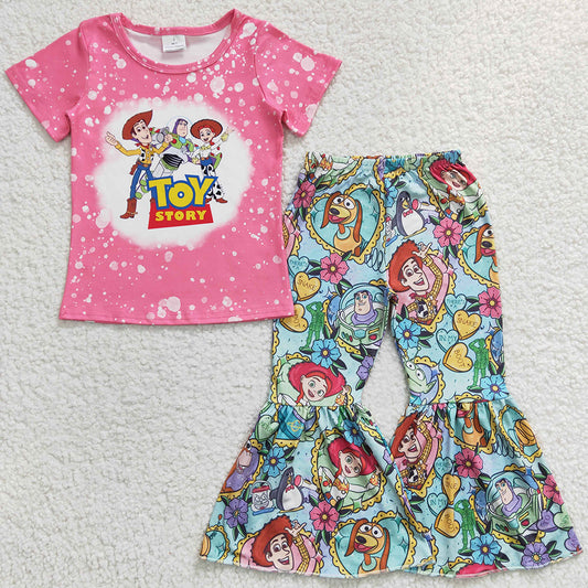 New Fashion Baby Girl Clothes Short Sleeve Bell Pants Set GSPO0469