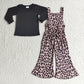 New Hot Toddler Baby Girls Clothes Boutique Leopard Girl Overall Set 6 C6-24