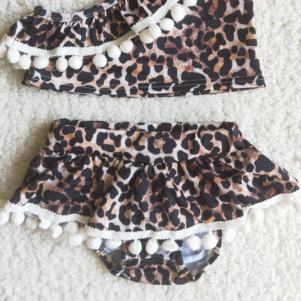 Fashion Baby Girl Swimsuit Boutique Girl Swimwear Leopard Wholesale Girl Swimsuits C2-12