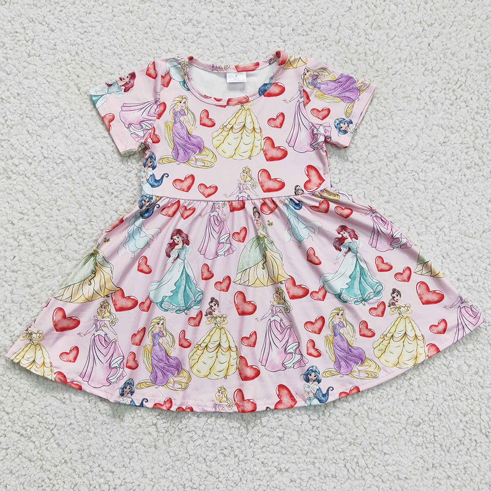 Fashion Girls Dress Valentine's Day Love Boutique Baby Girls Dresses GSD0169