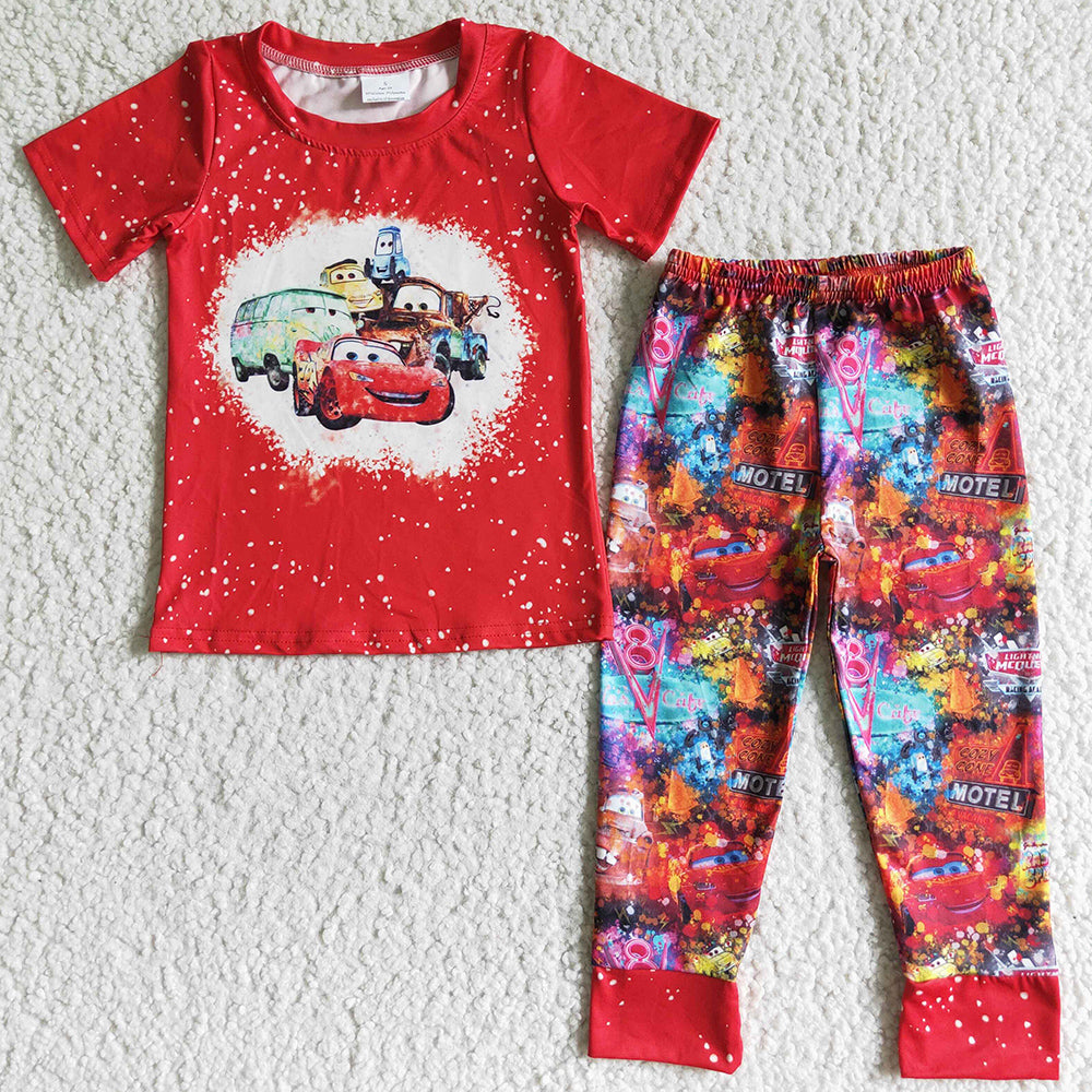 Boutique Baby Boy Clothes Car Print Cute Boys Outfits BSPO0011