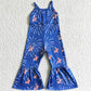 New Design Baby Girls Clothes Jumpsuit July 4th Star Print Boutique Girls Jumpsuit Suspender Fashion Infant Baby Romper Jumpsuit SR0055