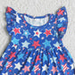 Boutique Baby Girls Designer Clothes Star Printed July 4th Summer Fashion Kids Clothes Girls Outfits Wholesale A15-21