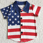 New Baby Boys Clothes Shirt 4th Of July Fashion Holiday Boys Shirt Short Sleeve Tee Top Shirts B17-19