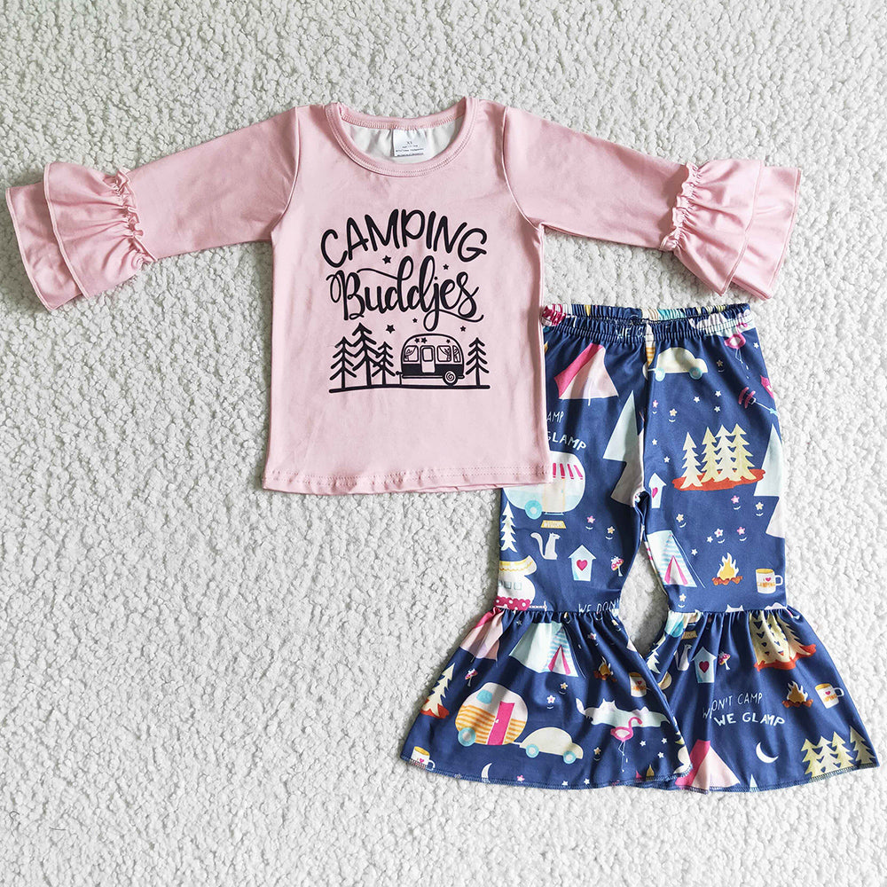 Pink Girls Clothing Camping Boutique Kids Outfits 6 B4-37