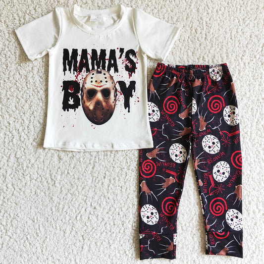 Halloween Baby Boys Clothes Fall Boutique Mama`s Boy Kids Children Outfits BSPO0033