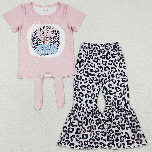 Pink Cute Girls Clothes Bell Pants Set GSPO0518