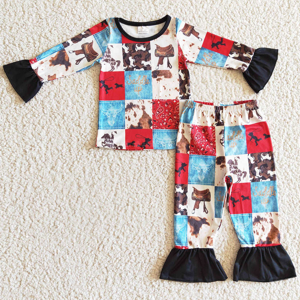 New Fashion Baby Boys Pajamas Sleepwear Western Style Girls Nightwear BLP0136 GLP0339