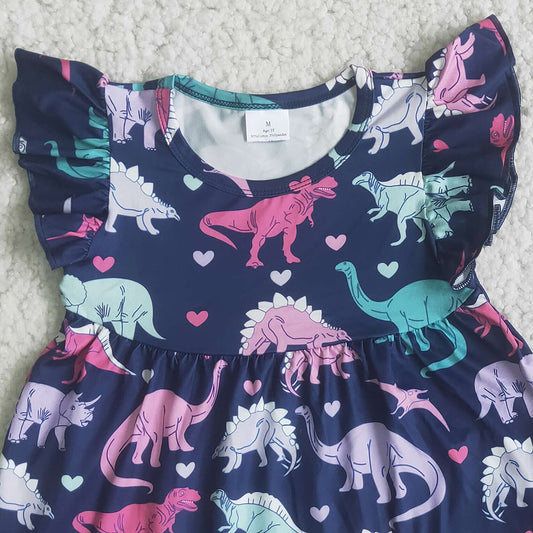 New Fashion Toddler Girls Clothes Dinosaur Fashion Baby Girls Summer Clothing Set Wholesale A13-16