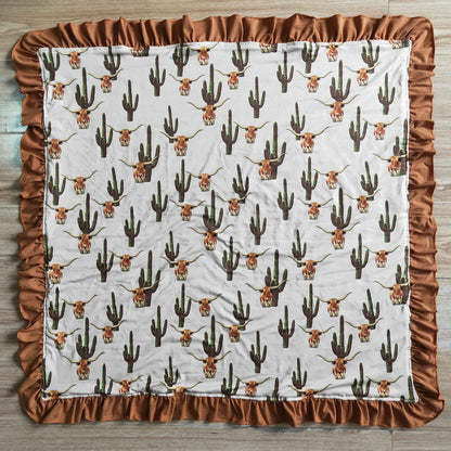 Western Style Baby Girls Blankets Fashion Cactus Infant Kids Girl Blankets Wholesale 6 B13-26