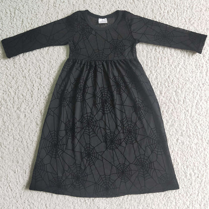 New Baby Girl Clothes Bummies Set Match Spiderweb Dress Halloween Outfits GBO0060