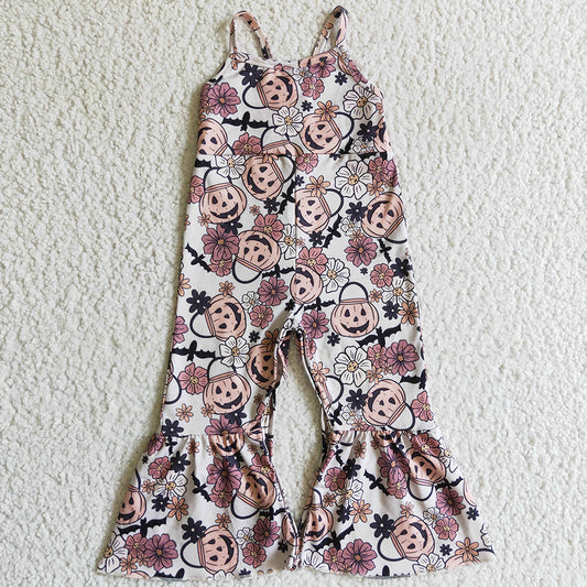 New Fashion Baby Girls Jumpsuit Halloween Pumpkin Print Rompers SR0095