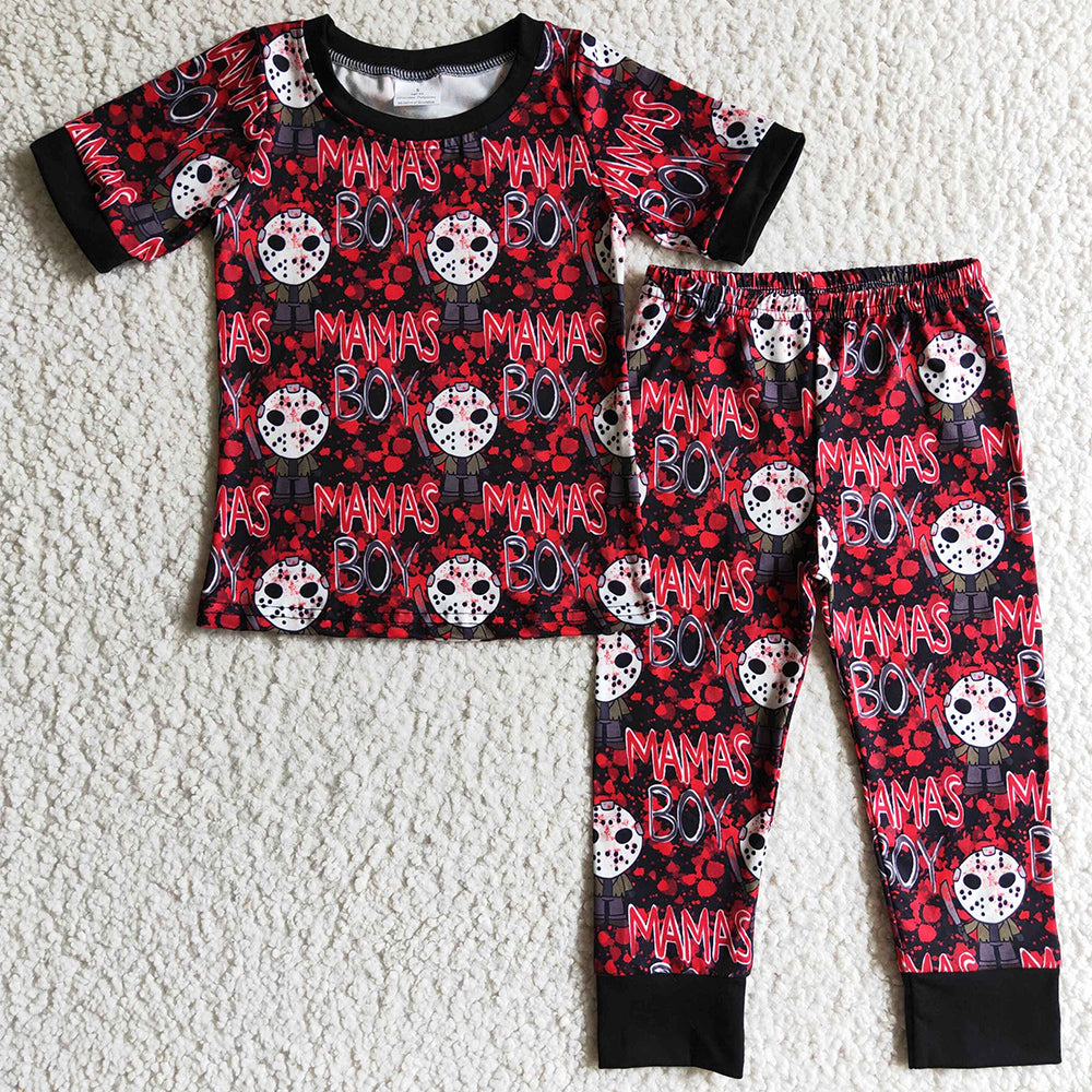 New Fashion Toddler Boys Pajamas Halloween Mama`s Boy Sleepwear BSPO0032