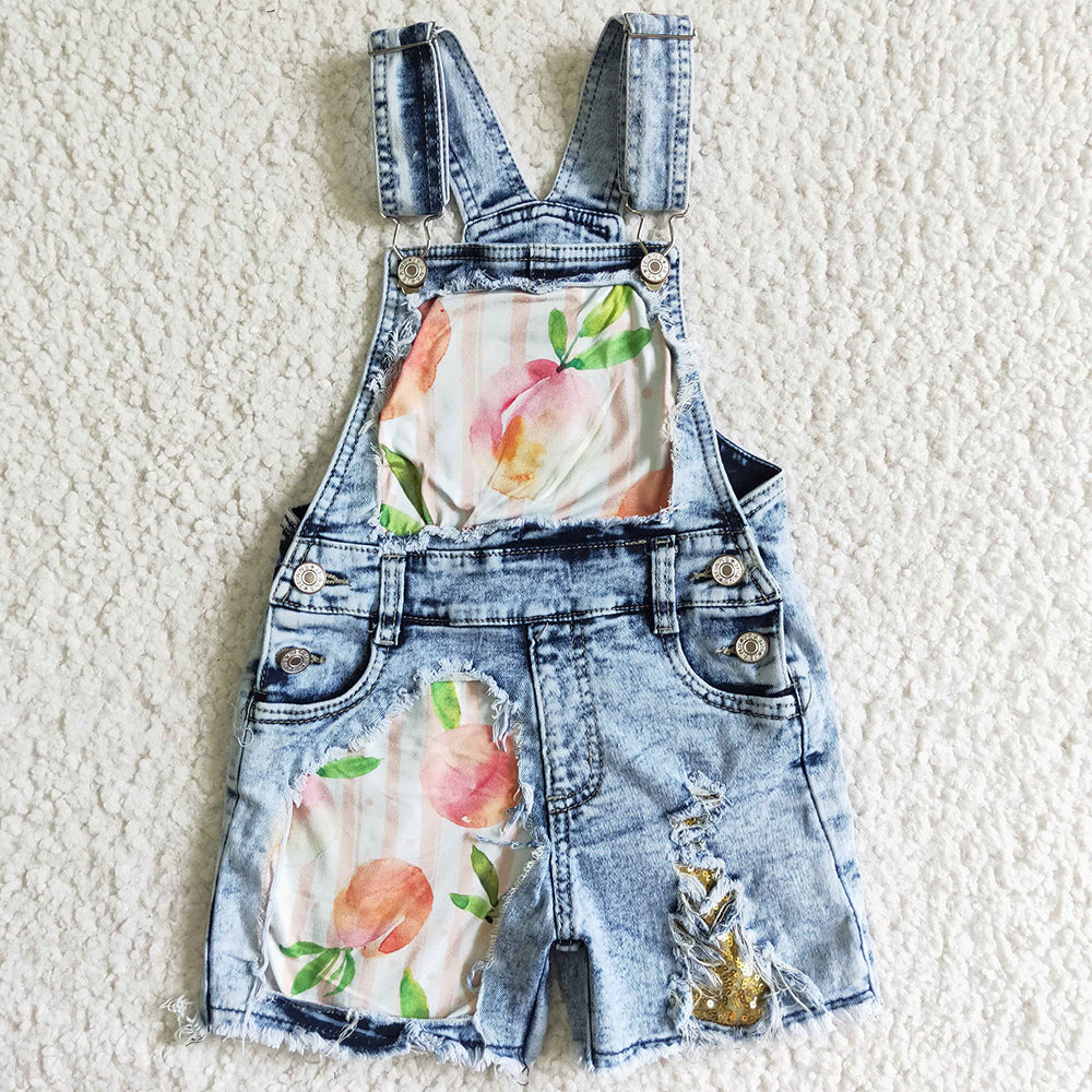 New Fashion Baby Girl Jeans Overalls Boutique Denim Shorts Summer Girls Denim Overall Jeans Wholesale Kids Clothes Girl Jeans SS0022