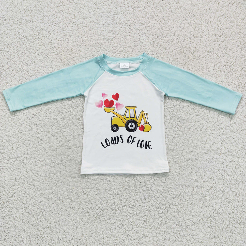 Valentine's Day Boys T-shirt Long Sleeve Boy Clothes Top BT0122