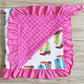 74*83cm Western Style Kids Girls Boutique Blankets Cute Soft Infant Baby Blankets BL0004