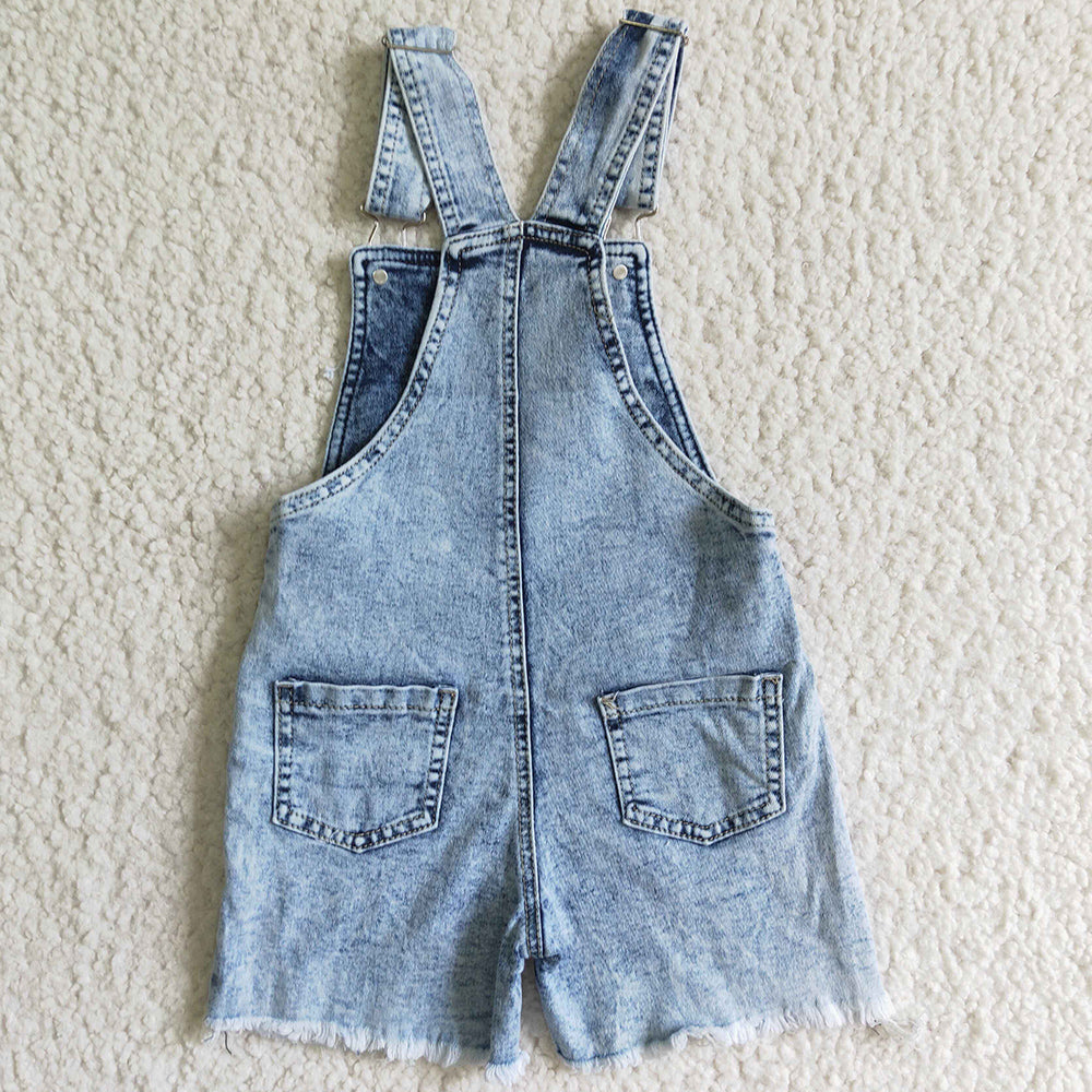 New Fashion Baby Girl Jeans Overalls Boutique Denim Shorts Summer Girls Denim Overall Jeans Wholesale Kids Clothes Girl Jeans SS0022