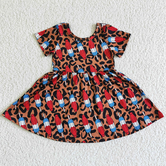 New Fashion Baby Girl Dress July 4th Cute Summer Girl Dresses Holiday Girls Outfits GSD0063