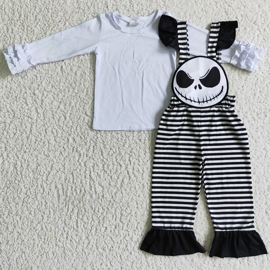 Halloween Girls Clothing Overalls Set Boutique Sister Outfits SR0081