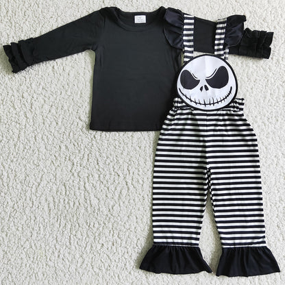 Halloween Girls Clothing Overalls Set Boutique Sister Outfits SR0081