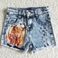 New Fashion Baby Girls Clothes Cow Print Short Sleeve Denim Shorts Set GSSO0186