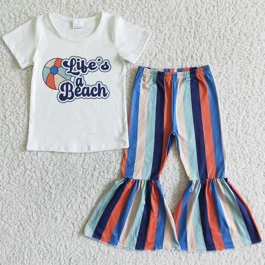 Toddler Girls Clothes Set Boutique Kids Clothes Girls Bell Bottom Outfits GSPO0061