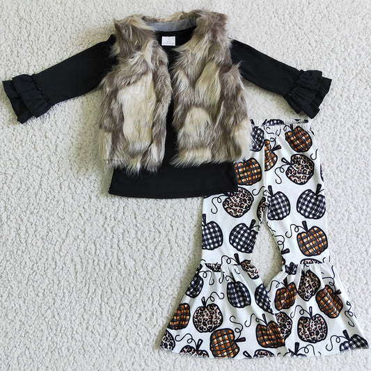 Halloween Girls Clothing with Vest 3pcs Outfits GLP0263