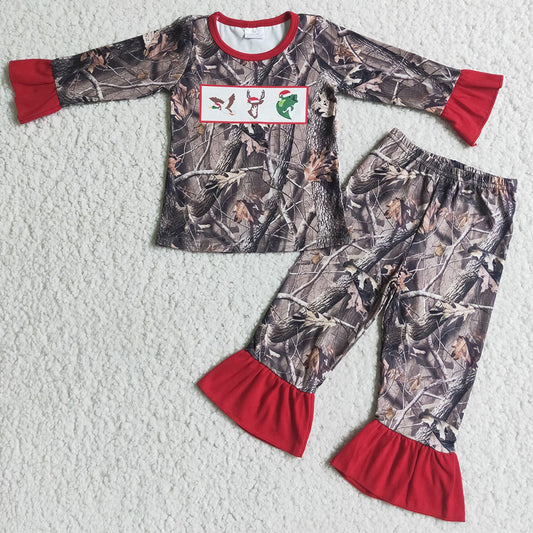 Fall Boys Pajamas Set Long Sleeve Sleepwear Sibling Pajamas Girls Nightwear 6 A9-13-1 6 C9-4