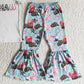 Wholesale Baby Girl Clothes Kids Summer Clothes Outfits Short Sleeve Letter T-shirt Bell Bottom Pants Set GSPO0032