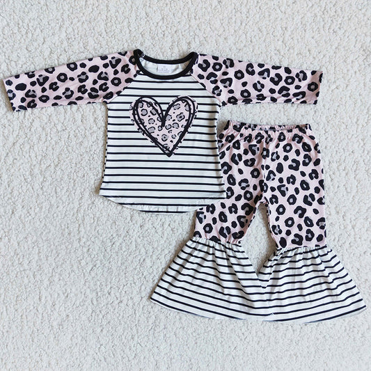 Wholesale Baby Girls Clothes Set Valentine's Day Love Print Girls Boutique Outfits 6 A30-15