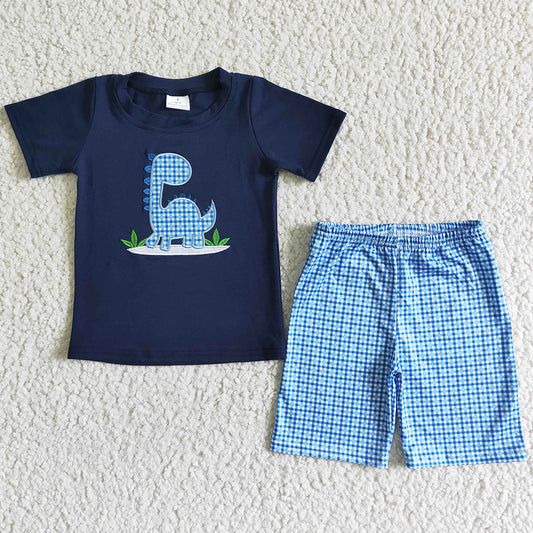 New Design Boutique Baby Boys Clothes Set Cotton Embroidery Summer Boys Clothing Outfits Cute Kids Children Clothing BSSO0005