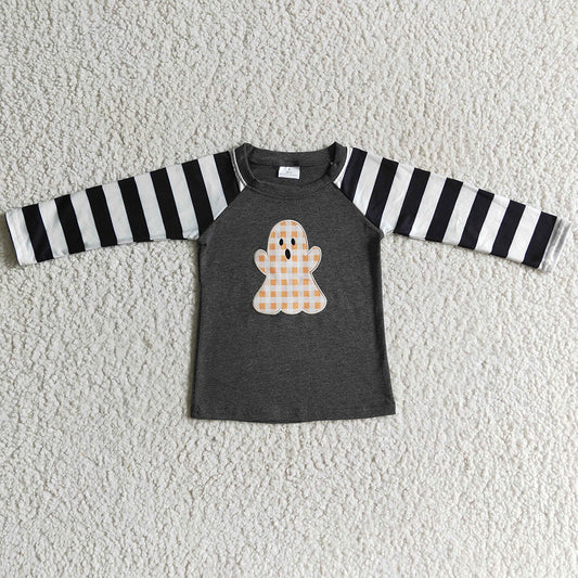 Rts Baby Girl Clothes Ghost Embroidery Halloween Girls Outfits GLP0180 BT0063