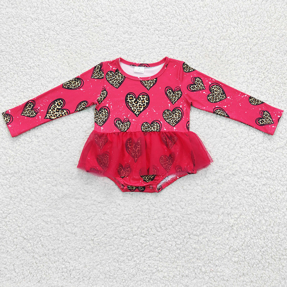 Valentine's Day Girls Romper Long Sleeve Baby Girl Jumpsuit LR0253