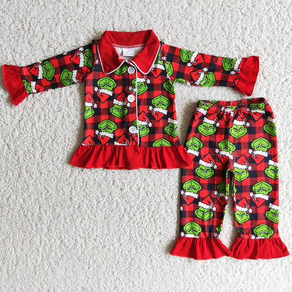 Kids Designer Clothes Boys Pajamas Set Christmas Boutique Baby Boys Sleepwear 6 B1-25