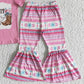 Fashion Baby Girl Clothes Set Short Sleev T-shirt Bell Bottom Boutique Outfits GSPO0054