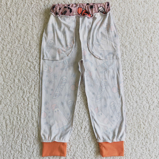 Boutique Girls Pants Halloween Ghost Print Toddler Baby Girls Pants P0024