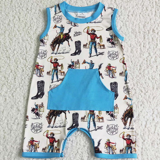 New Fashion Baby Boys Clothes Romper Western Style Boutique Boys Rompers Summer Boys Toddler Romper SR0043