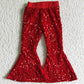 Fashion Baby Girl Clothes Merry Christmas Outifts Long Sleeve Girl Hoodie Top Sequins Bell Pants Set Boutique GT0060 B4-11