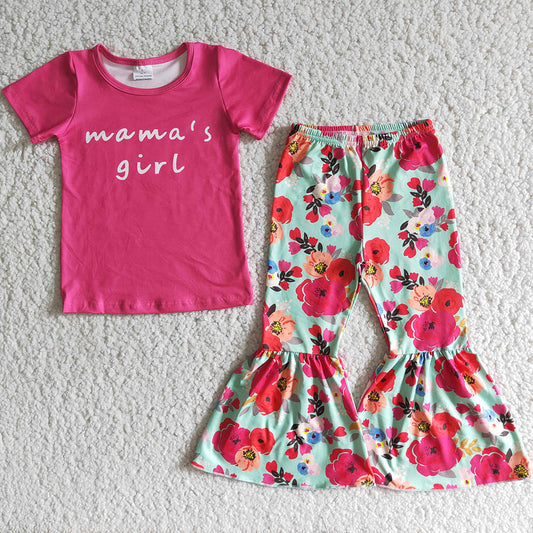 Fashion Baby Girls Designer Clothes Sets Boutique Kids Clothes Bell Bottom Outfits A6-23