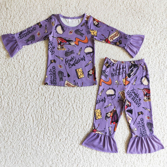 New Fashion Baby Girl Pajamas Set Boutique Halloween Girls Sleepwear Nightwear GLP0100