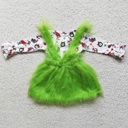 Christmas Boys Clothes Suspender Pants Set Boutique Outfits 6 B0-4