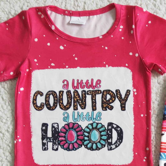 Wholesale Baby Girls Clothes Spring Boutique Kids Clothing Sets Short Sleeve Letter Shirt Bell Pants Fashion Girls Outfit New GSPO0001