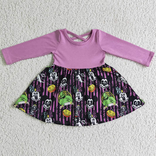 Halloween Toddler Girls Dress Long Sleeve Boutique Dresses GLD0059