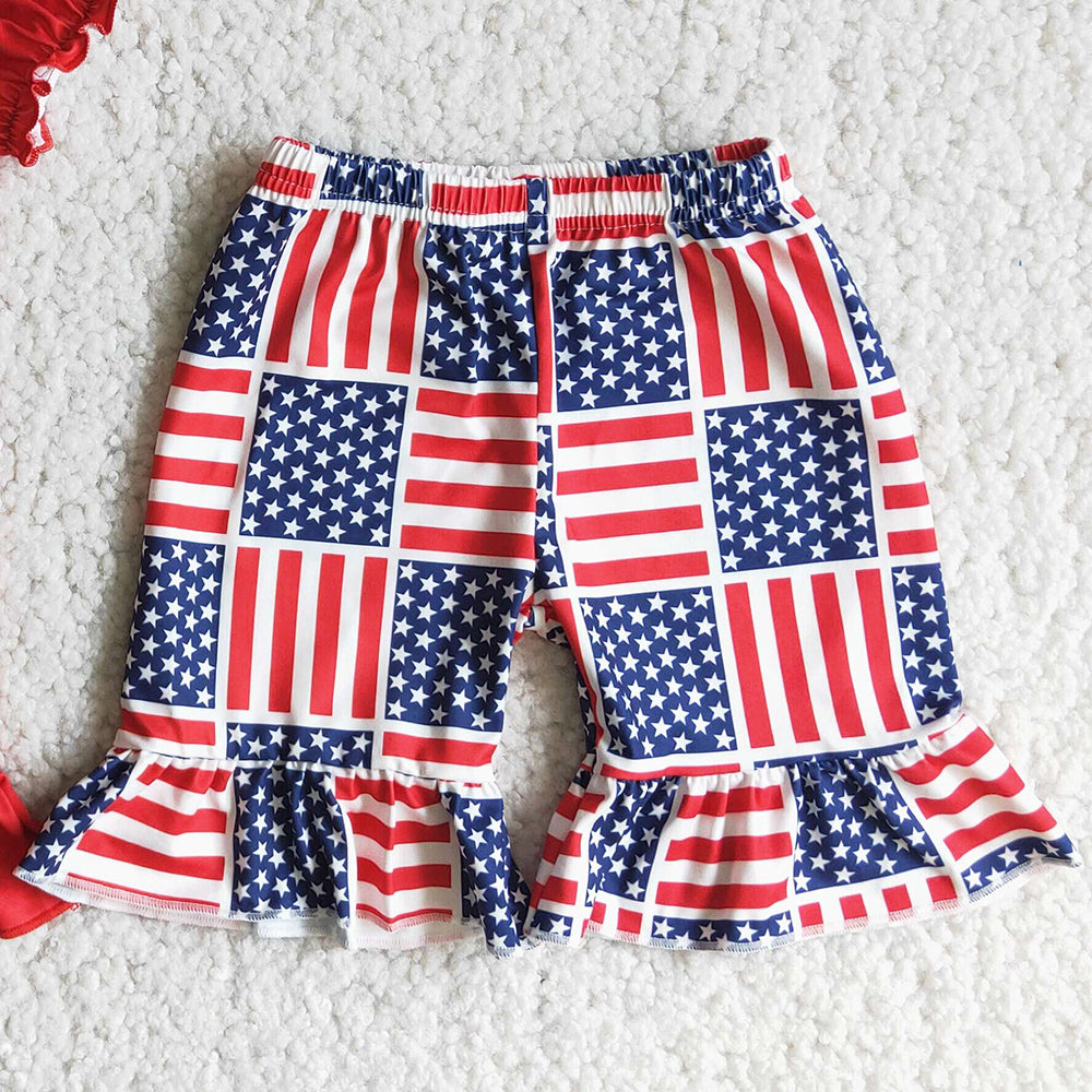 Hot Sale Baby Girls Clothes July 4th Summer Kids Boutique Clothing Girls Outfits Wholesale D12-15