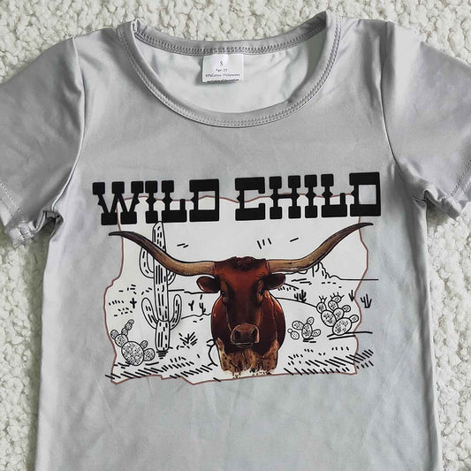 New Fashion Kids Designer Clothes Boys Summer Outfits Cute Baby Boy Clothes Set Cow Print Wild Child Kid Boys Clothing BSSO0004